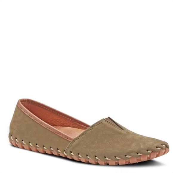 Spring Step Shoes - Spring Step Leather Stretch Kathaleta Slip On Flats Shoes Flexible, Size 7.5